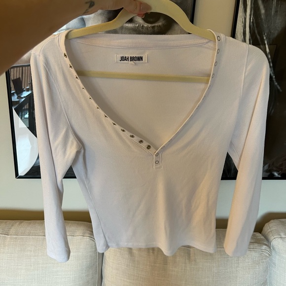 Josh Brown Snap Button Top White s/m SOLD OUT - Picture 4 of 5